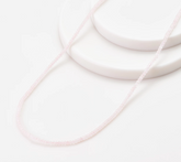 36" Faceted Bead Necklace, Sterling Silver, Rose Quartz